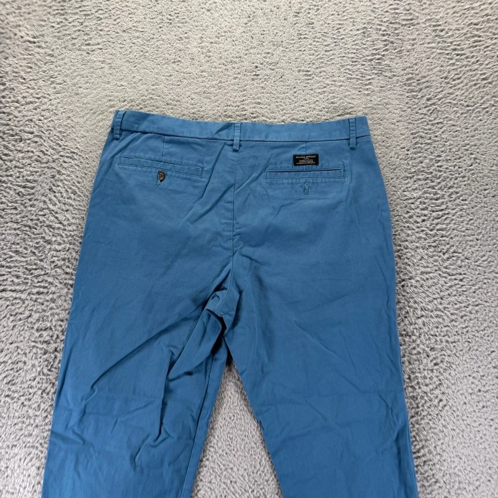 Banana Republic Mason Pant Mens 36x32 Blue Cotton Chino Preppy Business Stretch